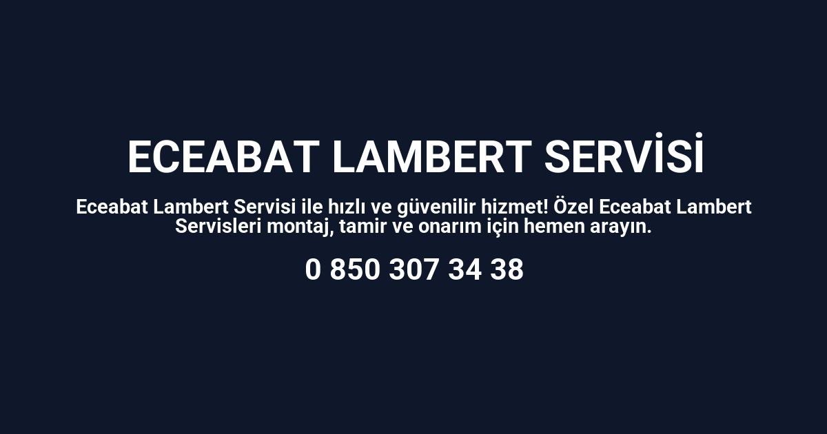 Eceabat Lambert Servisi